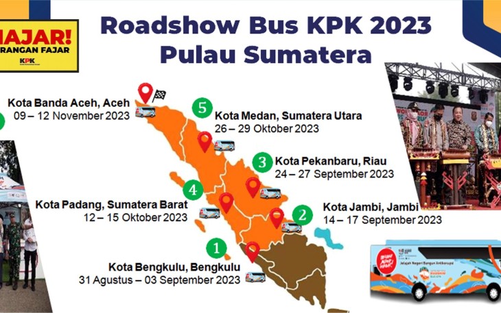 Roadshow Bus KPK di Kota Bengkulu 