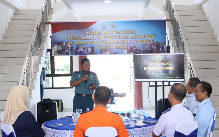 Satlinlamil 3 Gelar Coffee Morning Bersama Unsur Maritim Kota Makassar