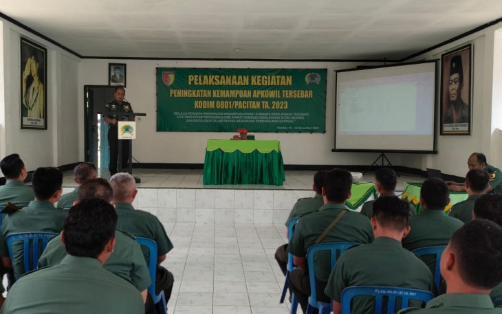 Kodim 0801/Pacitan Gelar Kegiatan Katpuan Apkowil Tersebar