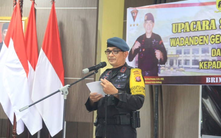Brimob Kalteng Gelar Sertijab Wadanden Gegana