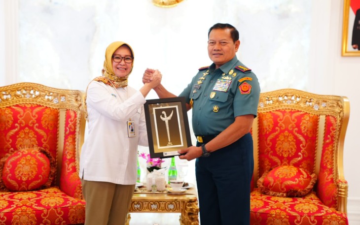 Panglima TNI  Laksamana TNI Yudo Margono S.E.,M.M Terima Audiensi Kepala BPH Migas Erika Retnowati, A.K., M.Si