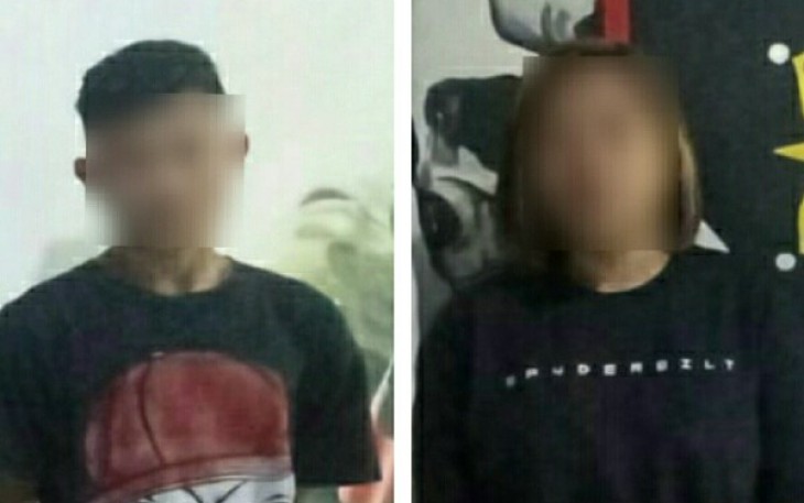 Kedua tersangka kasus penganiyaan disalah satu cafe di kota Bitung dan sempat viral di media sosial Facebook