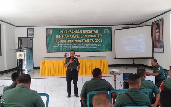 Kodim 0801/Pacitan Gelar Binsiap Apkowil dan Puan Ter