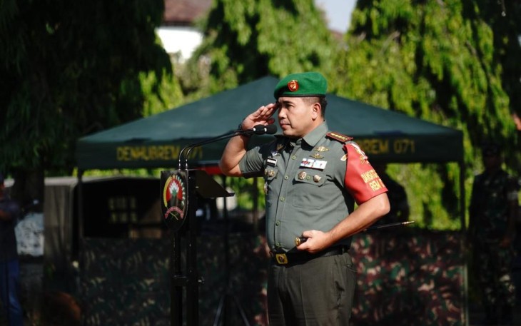 Danrem 071/Wijayakusuma saat Pimpin Apel gelar pasukan Pam VVIP