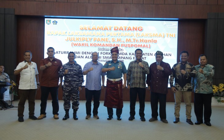 Wakil Komandan Puspomal Bersilaturahmi Dengan Forkopimda Kabupaten Asahan Dan Reunian Alumni SMA Simpang Empat