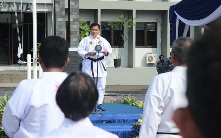 Kasal saat Buka Latihan Sabuk Hitam Karate Gokasi