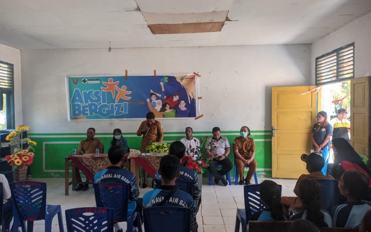 Lanudal Aru-Puskesmas Kalar-Kalar Aru Selatan saat Gelar Sosialisasi Cegah Dini Stunting