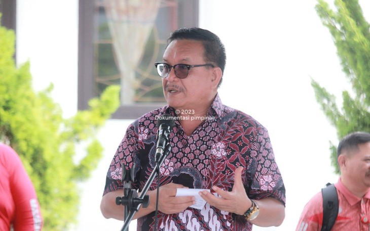 Walikota Bitung saat memberikan sambutan