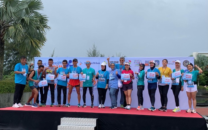 Prajurit Skuadron 600 Wing Udara 1 Puspenerbal, Kopka LPU Toto Priyanto kembali menorehkan prestasi dalam bidang olahraga lari yang berhasil meraih medali Emas Lomba Lari Blue Economy Eco Run Bintan di Bintan Lagoi Bay, Kepulauan Riau