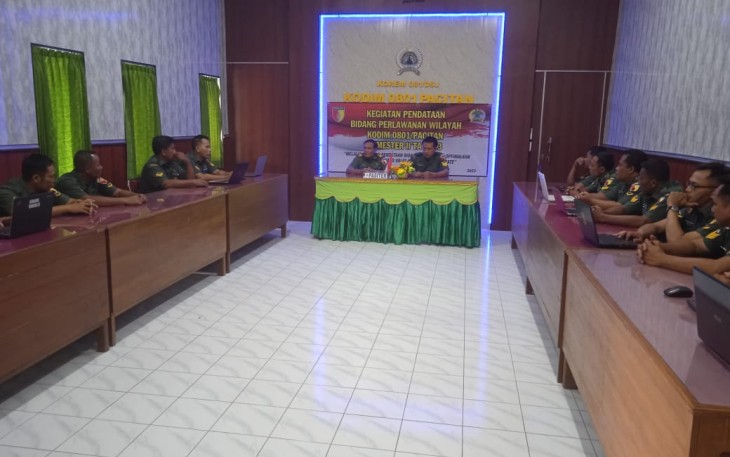 Kodim 0801/Pacitan Gelar Pendataan Perlawanan Wilayah Semester II TA 2023