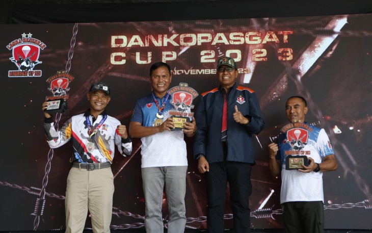 Wadan Koharmatau Juara 1 Lomba Menembak Eksekutif Pati Dankopasgat Cup 2023