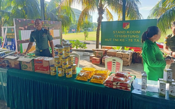 Kodim 1310/Bitung Ikut Berpartisipasi Dalam Bazar Murah
