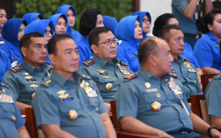 Tatap muka dengan Pembina Utama Jalasenastri Laksamana TNI Muhammad Ali dan Ketua Umum Jalasenastri Ny. Fera Muhammad Ali yang berlangsung di Auditorium Denma Mabesal, Cilangkap, Jakarta Timur, Selasa (15/8).