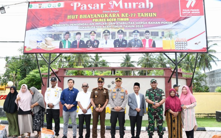  Polres Aceh Timur Gelar Pasar Murah
