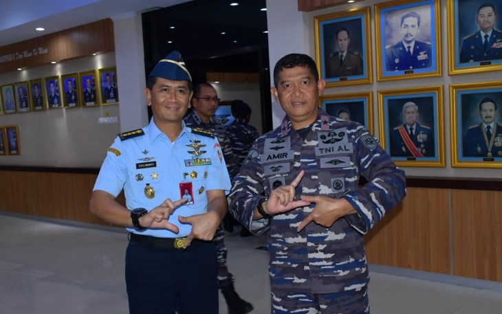 Danlantamal VI Dampingi Asops Kasal dan Pangkoarmada II saat Kunjungan ke Kodam XIV Hasanuddin dan Koopsud II