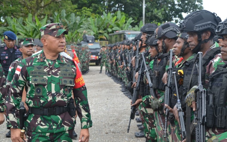 Dandim 1710/Mimika Hadiri Apel Gelar Pasukan PAM VVIP Wakil Presiden RI