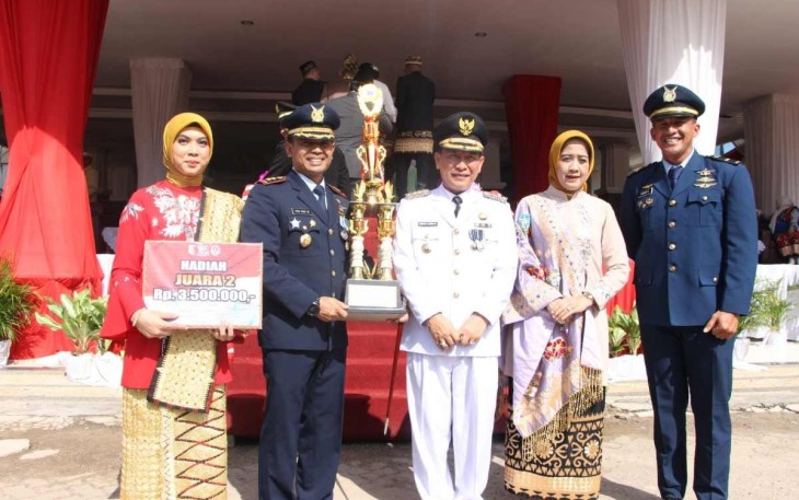  Lanud BNY Raih Juara II Senam Lampung Berjaya 