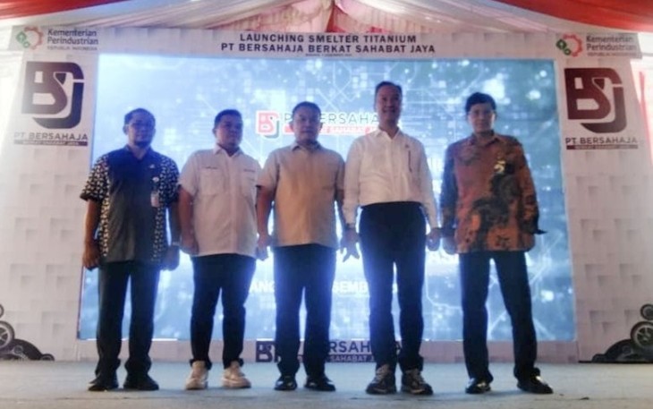 Peresmian smelter titanium milik Arbi Leo oleh Menteri Perindustrian RI, Kamis (07/12/2023) di Bangka.