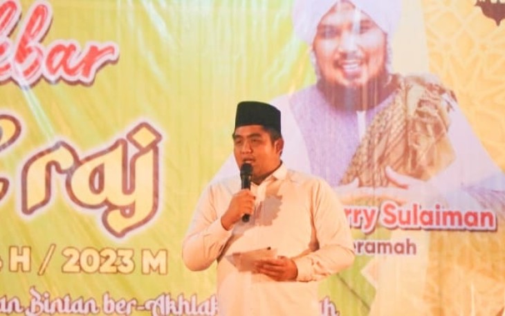 Bupati Bintan Roby Kurniawan SPWK saat memberikan sambutan