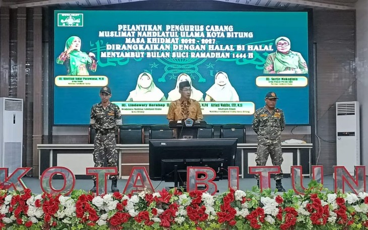 Wakil walikota Bitung, Hengky Honandar saat memberikan sambutan