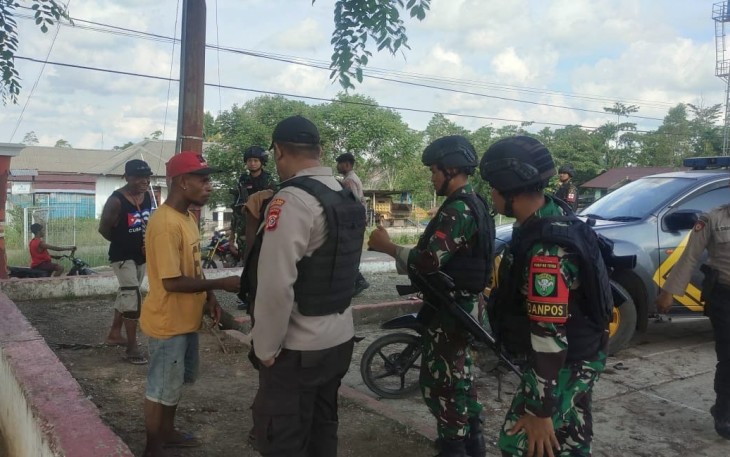 Patroli Gabungan TNI/Polri Antisipasi Perkembangan Situasi Diwilayah Perbatasan Papua Selatan
