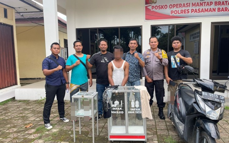 Satreskrim Polres Pasaman Barat Berhasil Meringkus Pelaku Pencurian Sepeda Motor dan Kotak Infak 