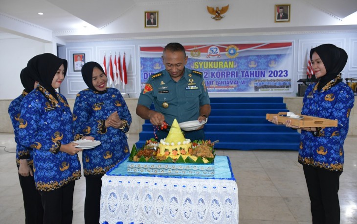 Lantamal VI Makassar Gelar Syukuran HUT ke-52 Korpri dengan Tema Korprikan Indonesia