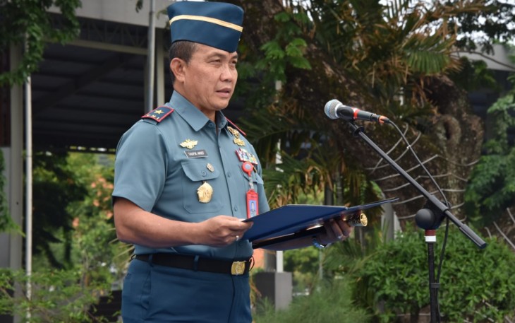 Dankodikdukum Kodiklatal Saat Pimpin Upacara Bendera Hari Senin