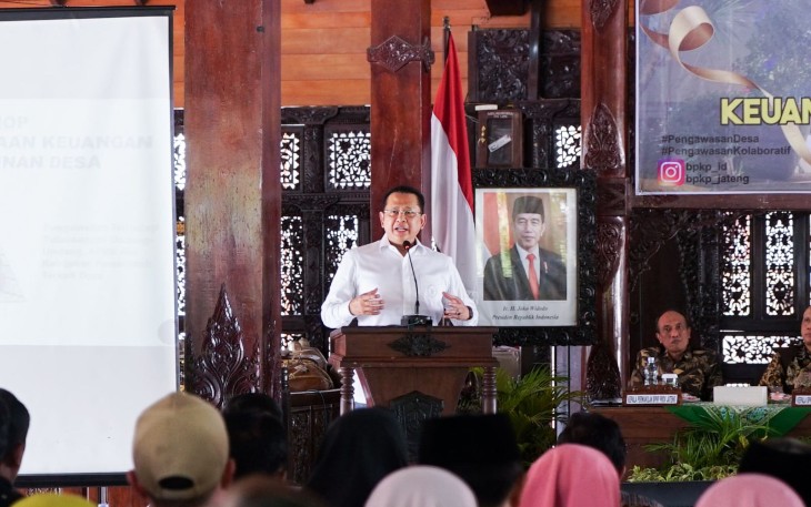 Bamsoet dalam Workshop 'Pengelolaan Keuangan Desa yang Akuntabel dalam Rangka Peningkatan Produktivitas untuk Transformasi Ekonomi Desa yang Berkelanjutan' yang diselenggarakan Badan Pengawasan Keuangan dan Pembangunan (BPKP) di Banjarnegara, Kamis (7/12)