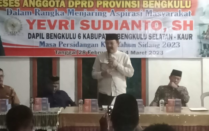 Reses Anggota DPRD Provinsi Bengkulu Yevri Sudianto SH 