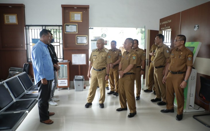 Bupati Asahan saat Pantau Pelaksanaan Hari Pertama Kerja Tahun 2023