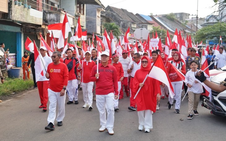 Kirab Bendera di Tanah Kelahiran Ibu Agung Fatmawati Diikuti Ribuan Masyarakat