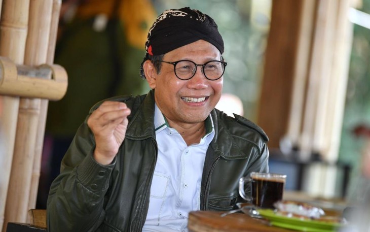 Gus Halim saat meninjau Desa Wisata Petung Park di Desa Belik, Kecamatan Trawas, Mojokerto, Jawa Timur, Minggu (27/8/2023).