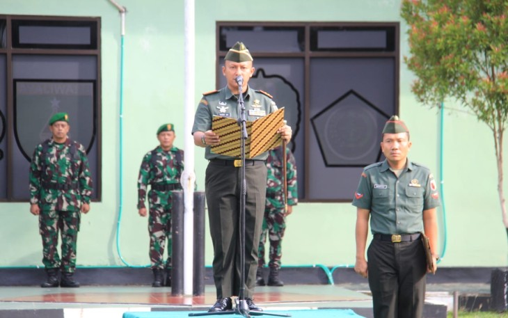 Dandim 0806/Trenggalek Pimpin Upacara Bendera Mingguan