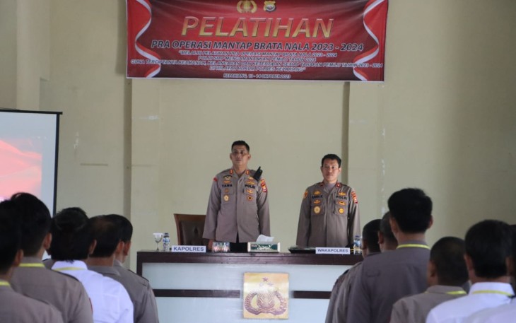 Polres Kepahiang Gelar Pelatihan Pra Operasi Mantap Brata Nala 2023 