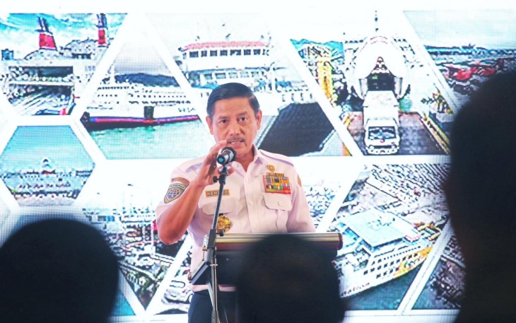 Direktur Jenderal Perhubungan Darat, Hendro Sugiatno saat membuka kegiatan Rapat Koordinasi.