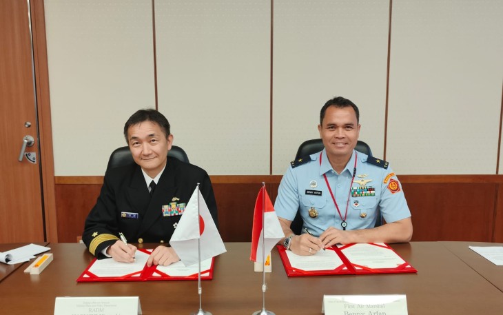  Kapuskersin TNI Marsekal Pertama TNI Benny Arfan, M.MP., MMDS., MSS, pada saat menghadiri undangan Review dari pihak JSDF di Tokyo, Jepang. Beberapa waktu yang lalu.