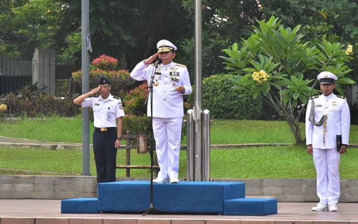 Bertindak sebagai Inspektur Upacara, Kepala Bakamla RI Laksdya TNI Dr. Irvansyah, S.H., M.Tr.Opsla.