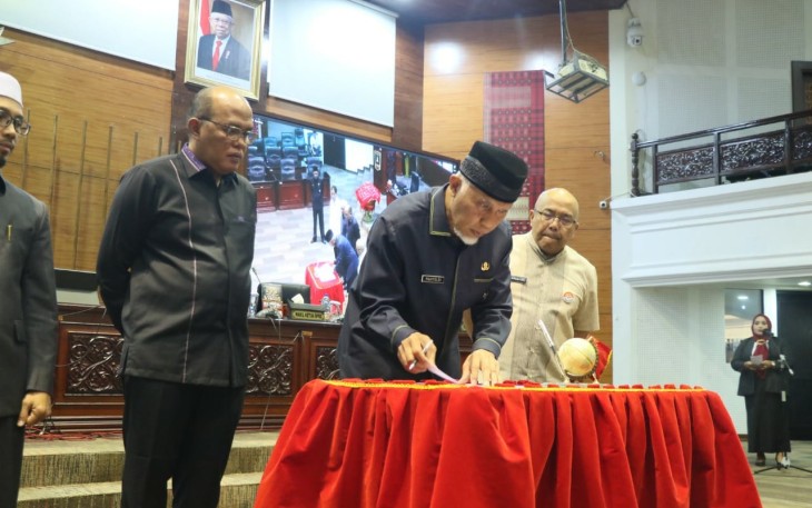 DPRD Provinsi Sumatra Barat menggelar rapat paripurna untuk mengambil keputusan terhadap ranperda Sumbar.