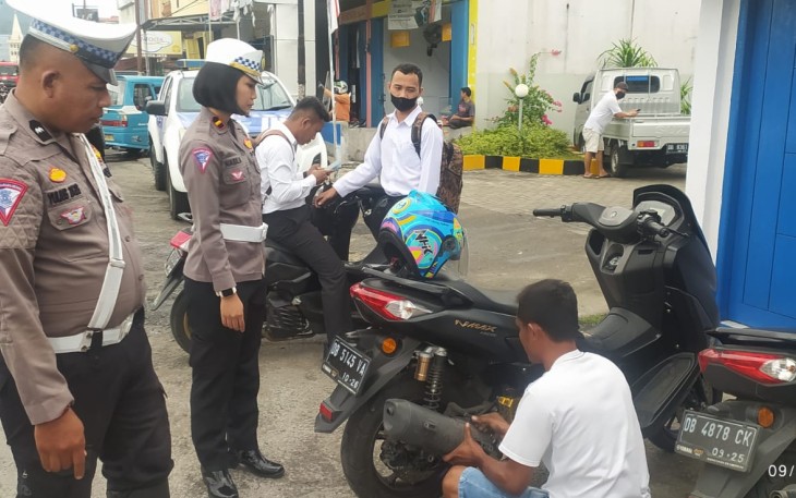Satlantas Polres Bitung Berhasil Mengamankan 13 Knalpot Non Standar