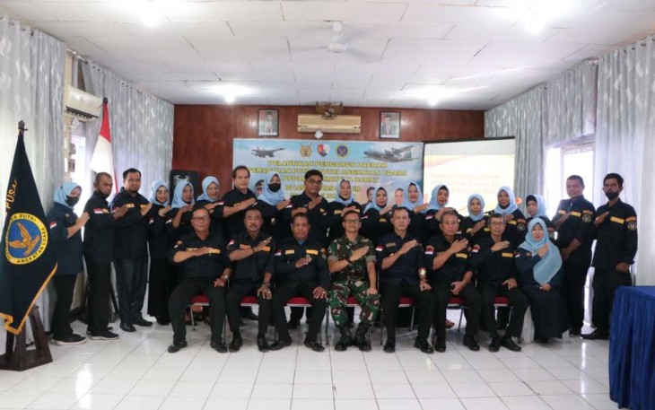 Danlanud Sutan Sjahrir Kol Nav Saeful Rakhmat bersama Pengurus Baru PPPAU Daerah Sumbar