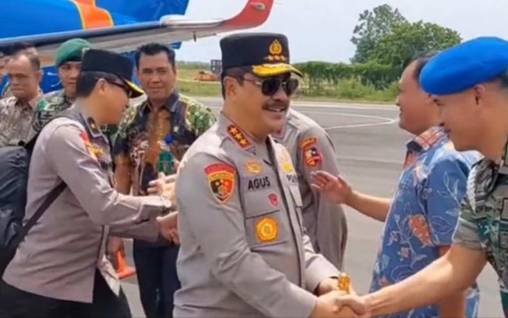 Kabareskrim Polri Komjen Agus Andrianto saat disambut Bupati Blora 