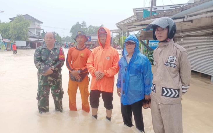 Kondisi banjir di Kabupaten Bangka Barat 