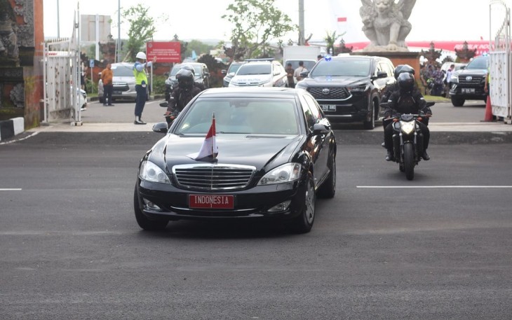Pengamanan rombongan presiden Jokowi di Bali