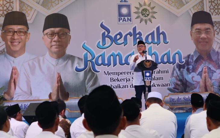 Ketum PAN Zulhas saat di Kantor DPW PAN Jatim, Jumat (7/4/2023).