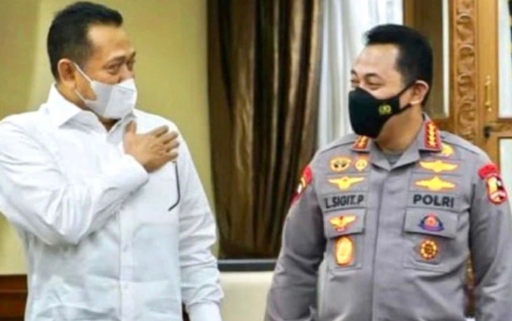 Bambang Soesatyo bersama Kapolri 