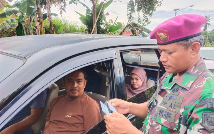 Pengecekan Pos Marinir Bambangan Kecamatan Sebatik Barat