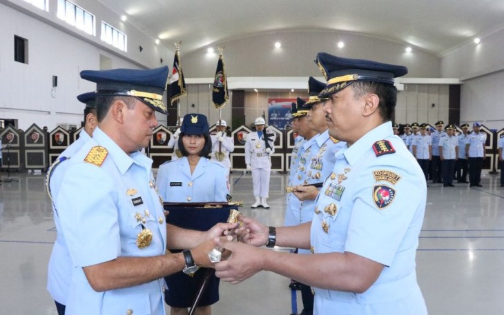 Pangkoopsud I Marsda TNI Bambang Gunarto saat sertijab PJU jajaran Koopsud I, Jum'at (12/5)