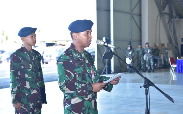 Kadislog Lanud Iswahjudi Letkol Tek Arief Tri Bawanto saat membuka Dikkualsus Crew Chief F 16 & T 50i, Senin (15/5)