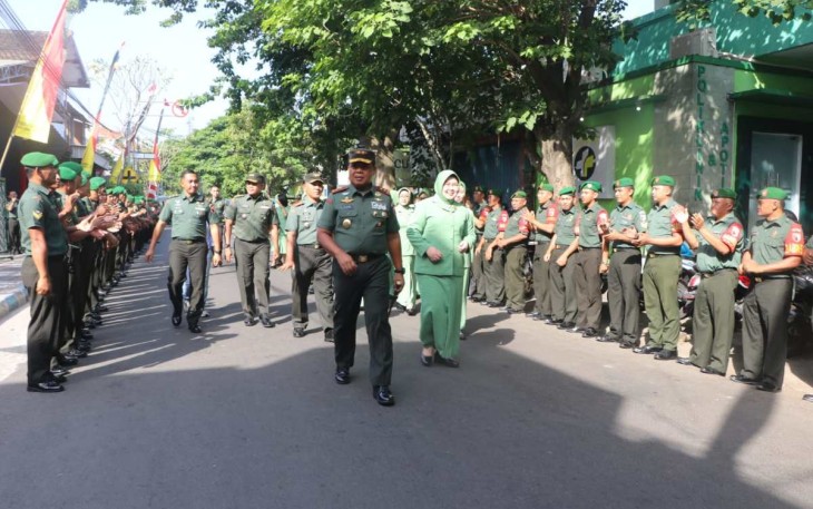 Pangdam V Brawijaya Mayjen TNI Farid Makruf saat mengunjungi Kodim 0807/Tulungagung 